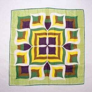 Vintage Psychedelic Pattern Green Yellow Accessories Made in JapanFundraiser fo